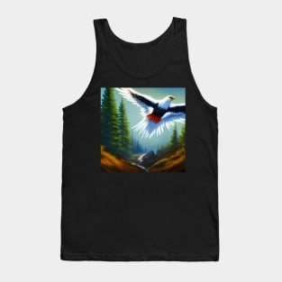 Majestic Thunder Bird Flying Over A Lush Forest Tank Top